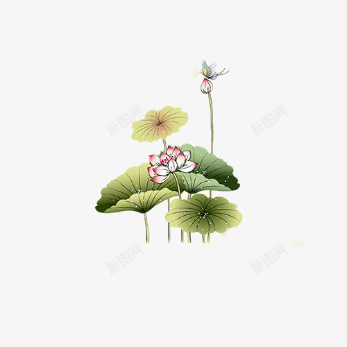 水墨荷花png免抠素材_88icon https://88icon.com 水墨 荷花 莲花