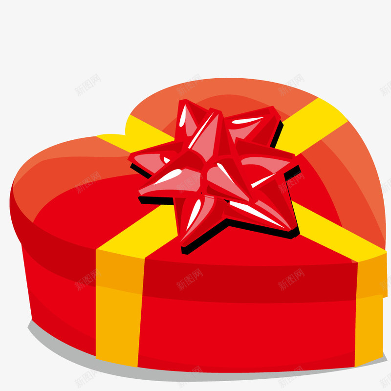 红色礼物盒子矢量图eps免抠素材_88icon https://88icon.com 容器 巧克力和 形状 生日礼物 矢量图