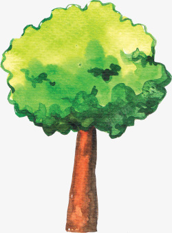 绿色卡通环保大树素材