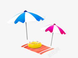伞夏日促销装饰素材