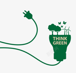 绿色环保节能省电图案素材