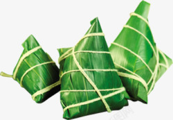 绿色丝线缠绕粽子素材