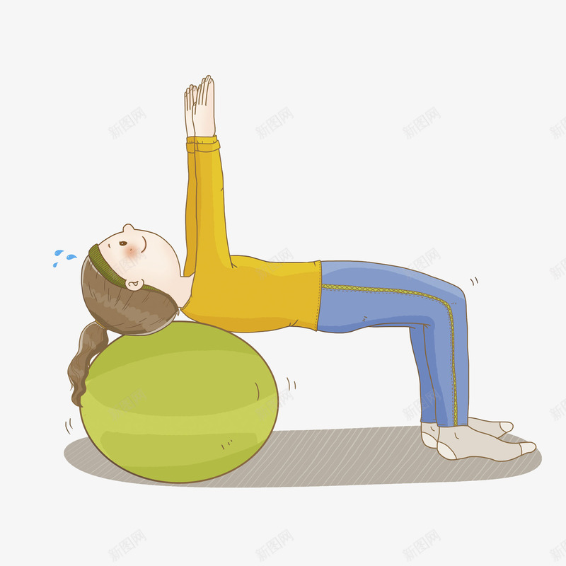 女孩子锻炼健身练瑜伽png免抠素材_88icon https://88icon.com png png图片 健身 女孩子 瑜伽球 练瑜伽 锻炼