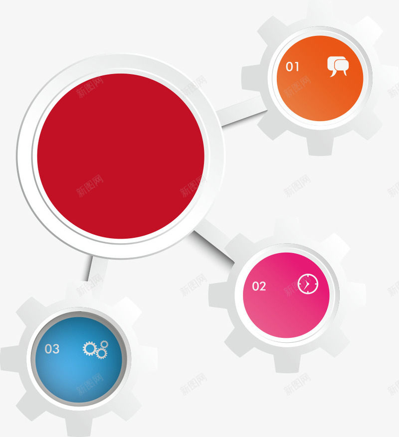 彩色齿轮信息图矢量图eps免抠素材_88icon https://88icon.com PPT图形 PPT图表 商务信息 彩色齿轮 彩色齿轮信息图 演示图形 齿轮 矢量图