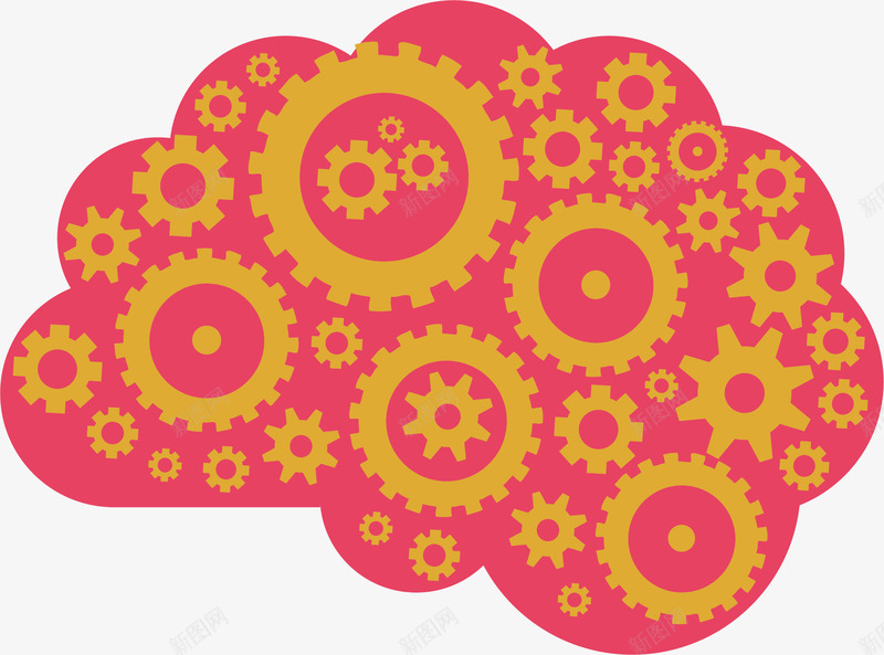 齿轮科技智能大脑矢量图ai免抠素材_88icon https://88icon.com 人体大脑 人工智能大脑 智能大脑 科技 科技大脑 科技智能大脑 红色 齿轮 矢量图