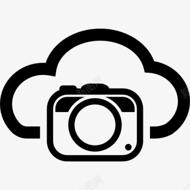 照片照相机在互联网云符号图标图标
