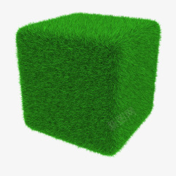 绿色立体草地素材