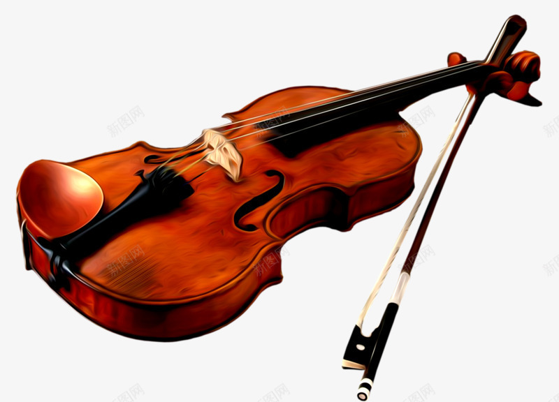 典雅的小提琴png免抠素材_88icon https://88icon.com 好看 小提琴 木材 简单