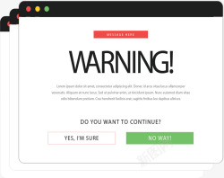 系统弹窗电脑系统警告弹窗矢量图高清图片