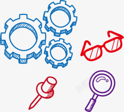 齿轮与眼睛图片生活用品矢量图高清图片