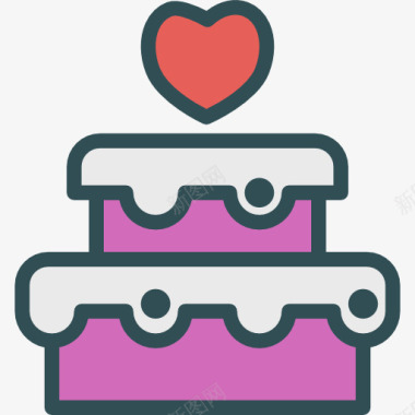 婚礼花卉装饰PNG素材婚礼蛋糕图标图标