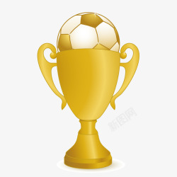 奖杯和足球矢量图素材