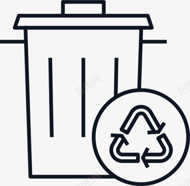 杂物入篓图片垃圾循环车矢量图图标图标