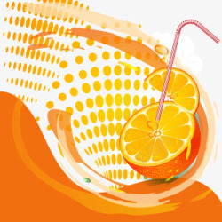 水果橙子果汁素材