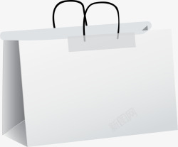 纸质购物袋普通白色环保纸质袋子高清图片