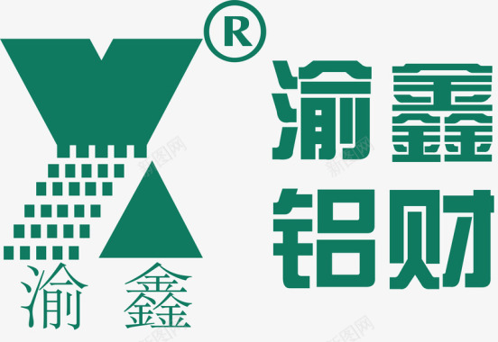 除臭剂商标渝鑫铝财logo图标图标