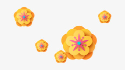 3D立体装饰花朵素材