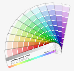 颜色色值彩虹扇子矢量图素材