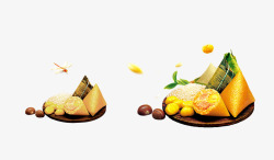 卡通端午节食物习俗吃粽子素材