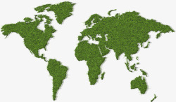 绿色清新环保地图矢量图素材
