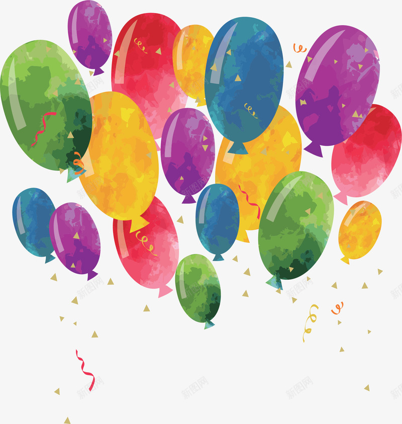 生日派对飞舞气球矢量图ai免抠素材_88icon https://88icon.com 彩色气球 气球 派对气球 生日派对 矢量png 飞舞气球 矢量图