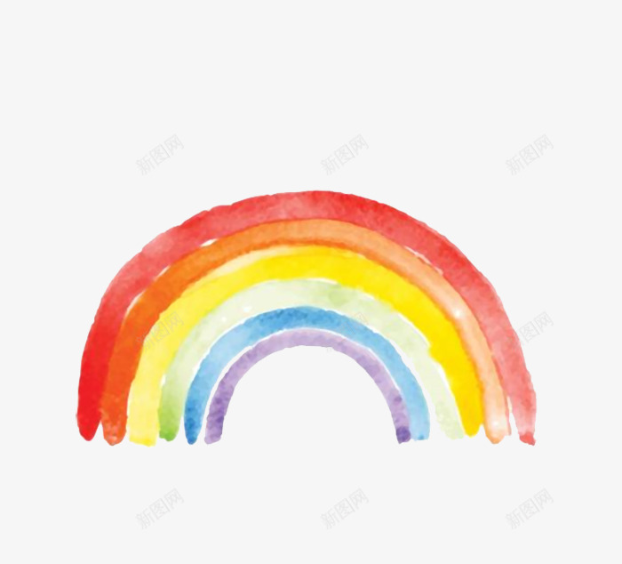 卡通手绘水彩七色彩虹png免抠素材_88icon https://88icon.com 免扣png 卡通 卡通彩虹 卡通水彩 彩虹 手绘 插画 水彩