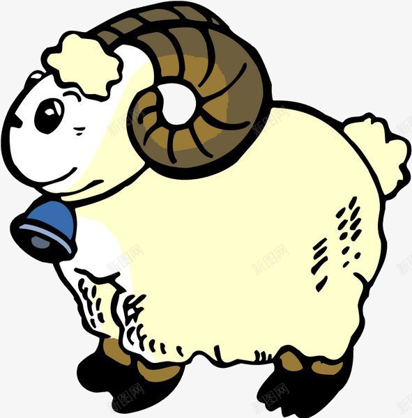 我们的朋友png免抠素材_88icon https://88icon.com 卡通 牧羊人 羊角素材 艺术 铃铛