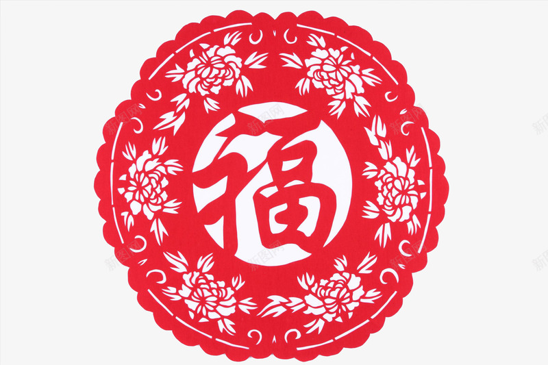 中国风红色福字窗花png免抠素材_88icon https://88icon.com 中国风 创意 剪纸 卡通手绘 古风 水彩 窗花 红色 节日