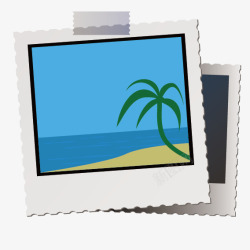 热带岛屿照片边框素材