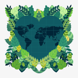 绿色植物世界环境日海报素材