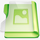 绿色照片文件夹桌面图标图标