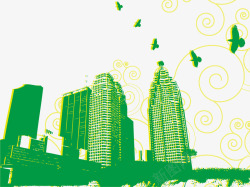 绿色城市建筑环保绿色素材