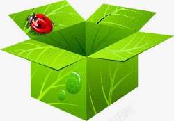 生态环境纸箱公益广告包装箱绿色科技矢量图高清图片
