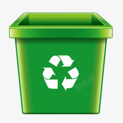 低碳环保标志垃圾桶素材