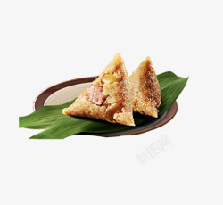 新鲜大肉粽免抠PNG实物美味粽子肉粽子高清图片
