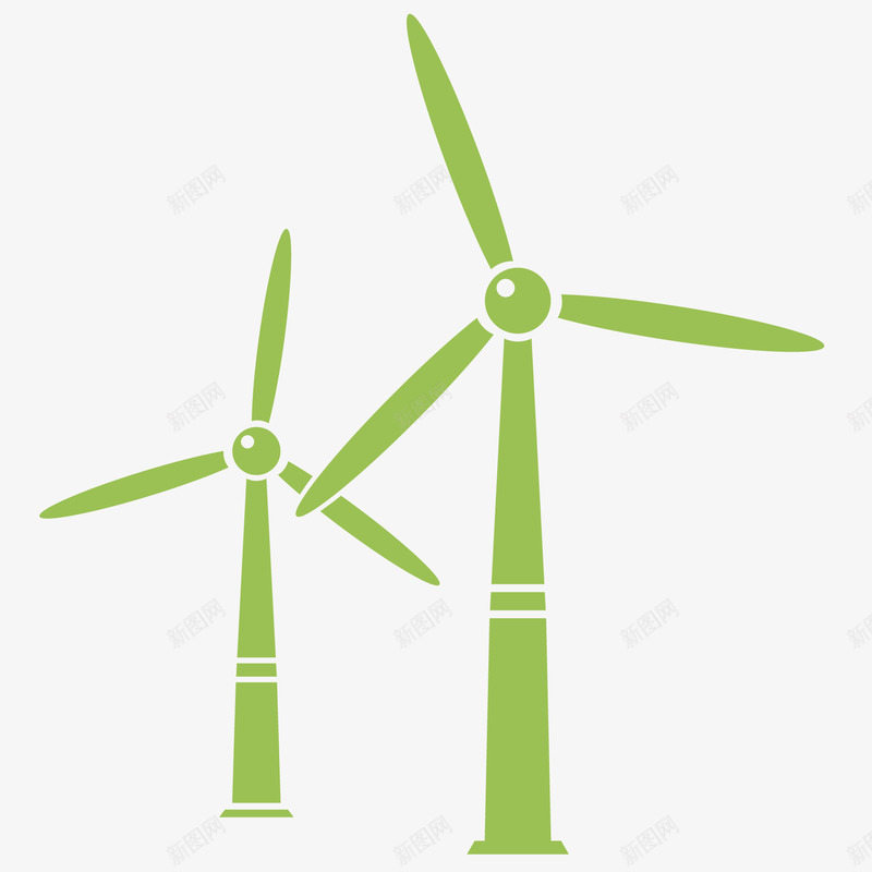 环保风车风力发电png免抠素材_88icon https://88icon.com 环保 风力发电 风车