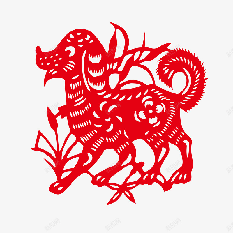 狗年窗花剪纸png免抠素材_88icon https://88icon.com 12生肖 2018狗年 剪纸狗 剪纸艺术 新年 新年剪纸 新年海报 狗剪纸 狗年 狗年剪纸 窗花艺术 背景窗花