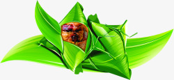绿色清香竹叶粽子食物素材
