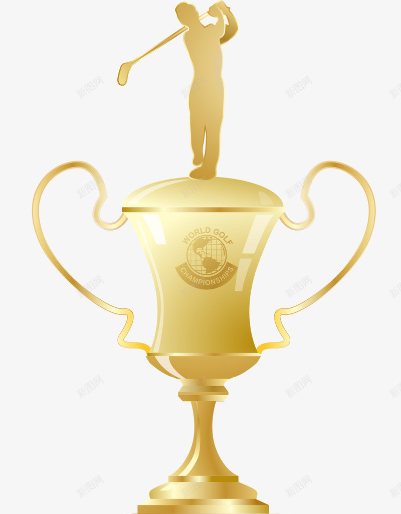 精美高尔夫奖杯png免抠素材_88icon https://88icon.com 奖杯 球杆 精美 高尔夫