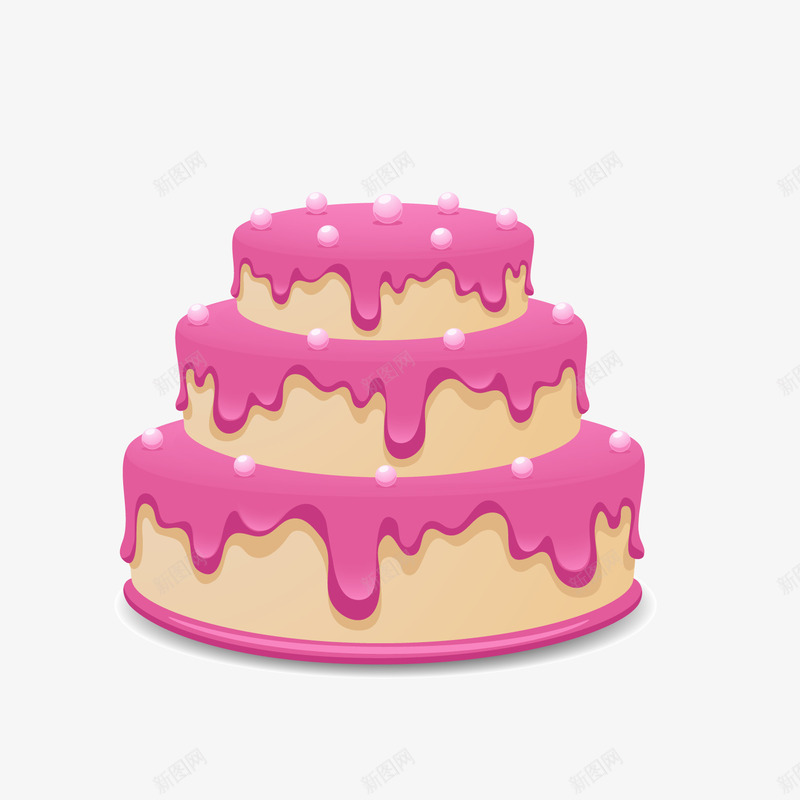 红色甜品生日蛋糕png免抠素材_88icon https://88icon.com 卡通蛋糕 甜品 生日蛋糕 红色蛋糕 背景装饰