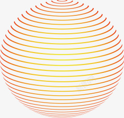 橘色线性球体矢量图素材
