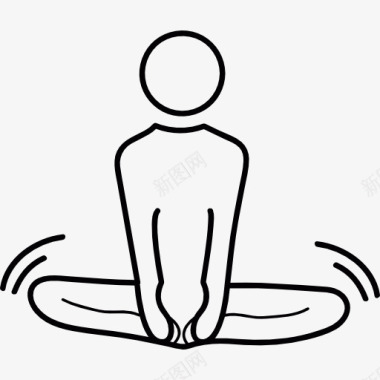 瑜伽莲花坐的姿势图标图标