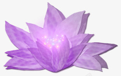 紫色发光的花素材