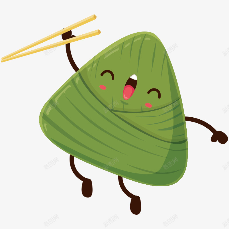 绿色圆角粽子美食元素png免抠素材_88icon https://88icon.com 创意 圆角 端午节 粽子 纹理 绿色 美食 质感 食物