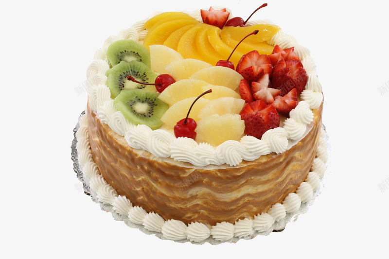 水果生日蛋糕png免抠素材_88icon https://88icon.com 奶油 甜点 生日蛋糕 食物
