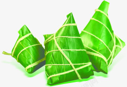 绿色捆绑粽子素材