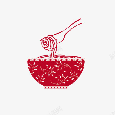 面食剪纸制作logo图标图标