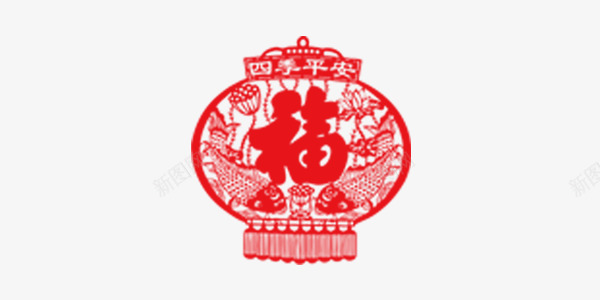 福字剪纸灯笼png免抠素材_88icon https://88icon.com 促销海报 剪纸 喜庆 汽车促销活动 灯笼 灯笼剪纸 福字 福字剪纸 红色