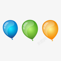 生日宴会装饰气球矢量图素材