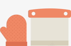 茶点饼干手套保温桶水彩烘焙矢量图高清图片